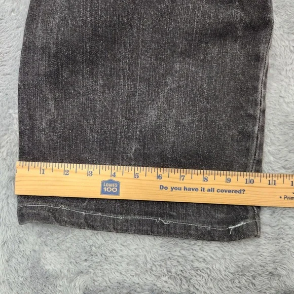 Jones New York Pants Womens 14 Gray Sport Stretch Wide Leg Acid Wash Denim - Picture 11 of 13